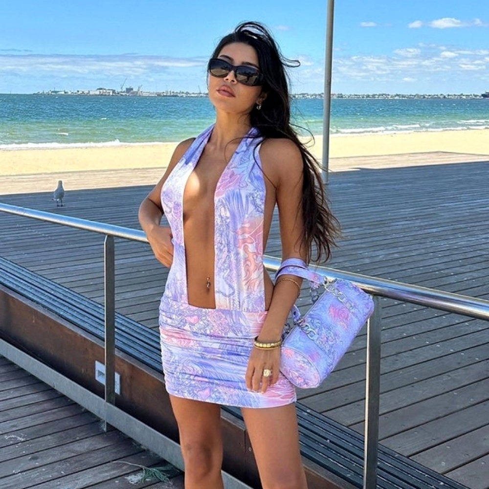 Y2K chain barrel bag